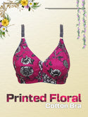 Printed Floral Cotton Bra