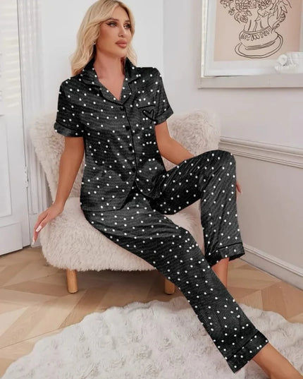 Classic Black Cotton PJ