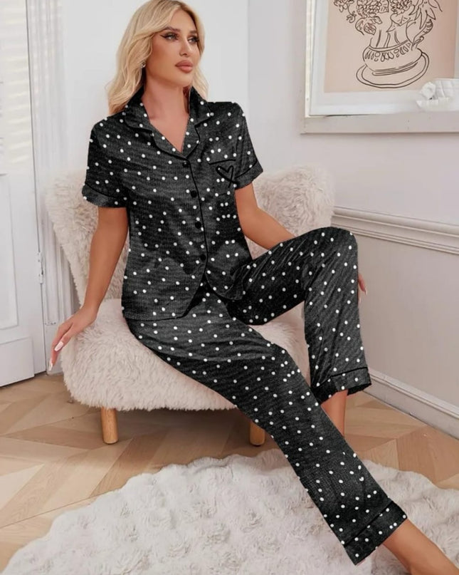Classic Black Cotton PJ