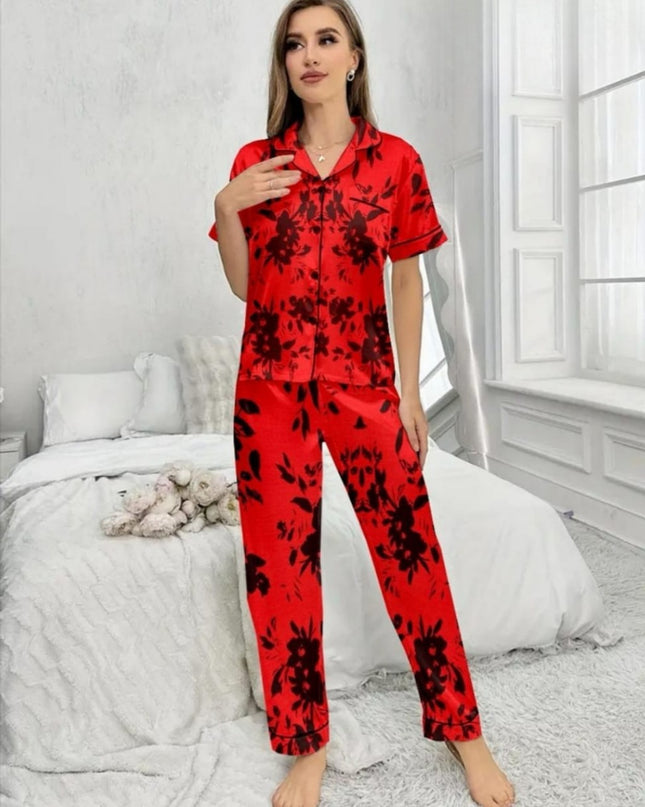 Beautiful Red Cotton PJ Set