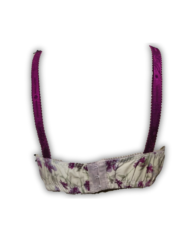 Lavender Bloom Floral Cotton Bra