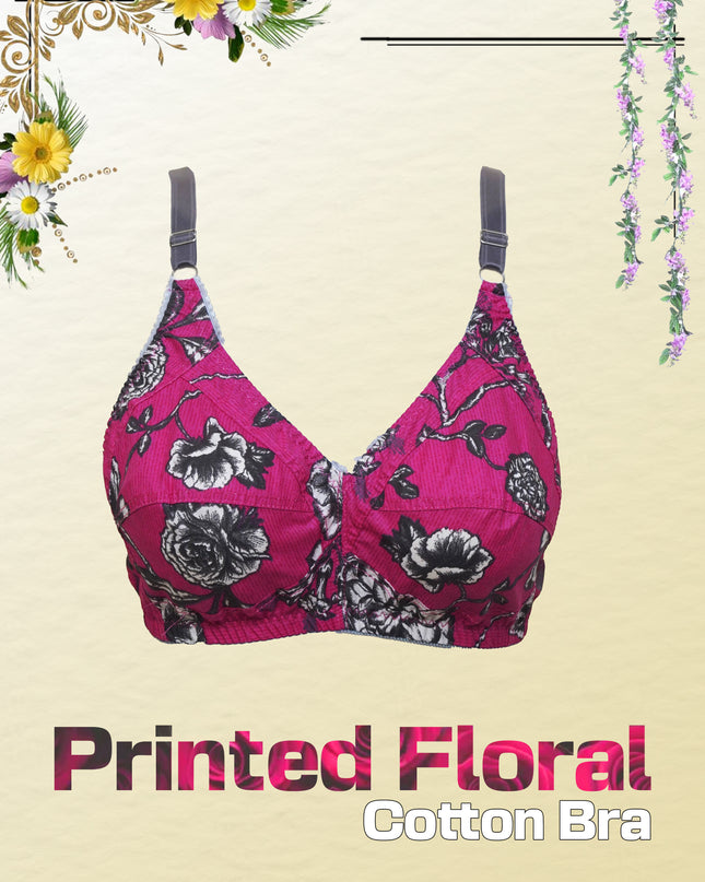Cotton Comfort Flower Bra
